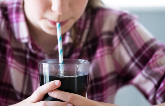 Child drinking soda